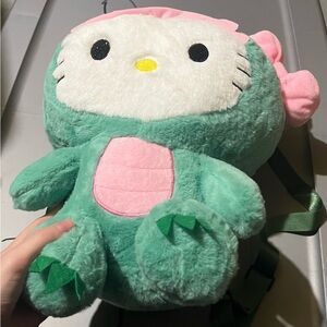 Hello Kitty Plush Backpack - Green and Pink